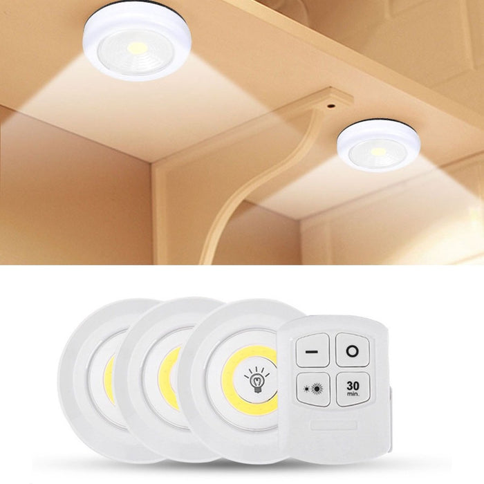 3 Stuks Draadloze ledlamp Kastverlichting Draadloze wandlamp Trapverlichting Draadloze ledspot Dimbaar Batterij