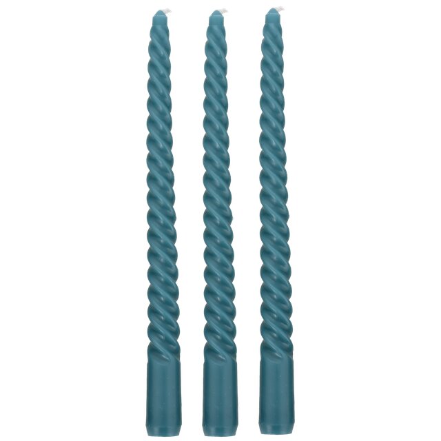 Twist Dinerkaarsen 25 cm Blauw kaarsen 6 uur brandtijd