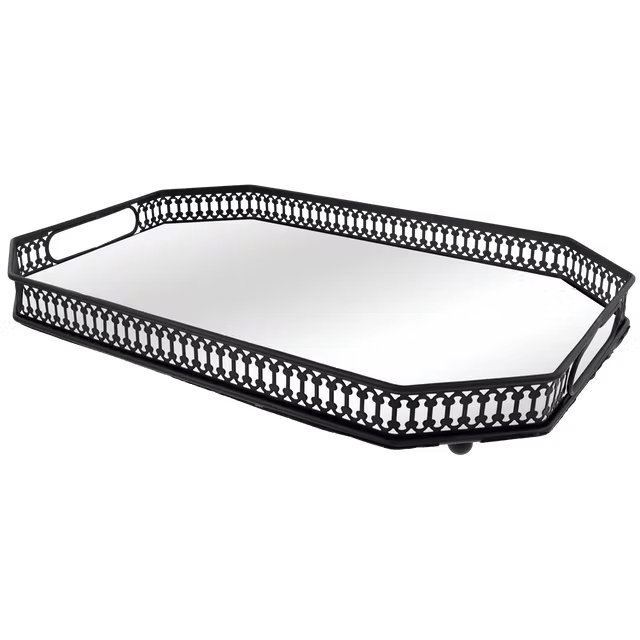 Spiegeltray Zwart 36 x 24 cm