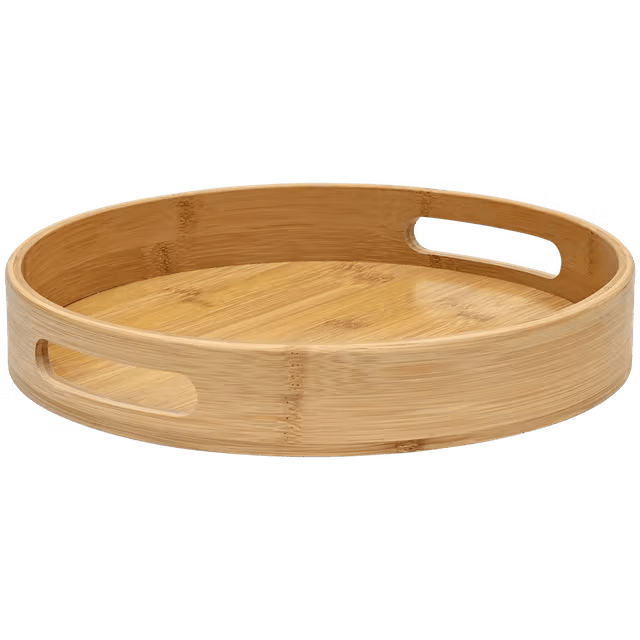 Bamboe Dienblad Bruin Ø 30 cm
