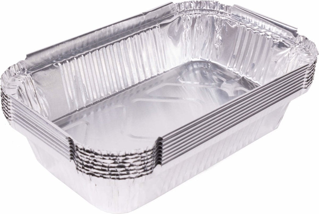 BBQ Grillschalen Aluminium 25 x 14 x 5,5 cm 5 Stuks