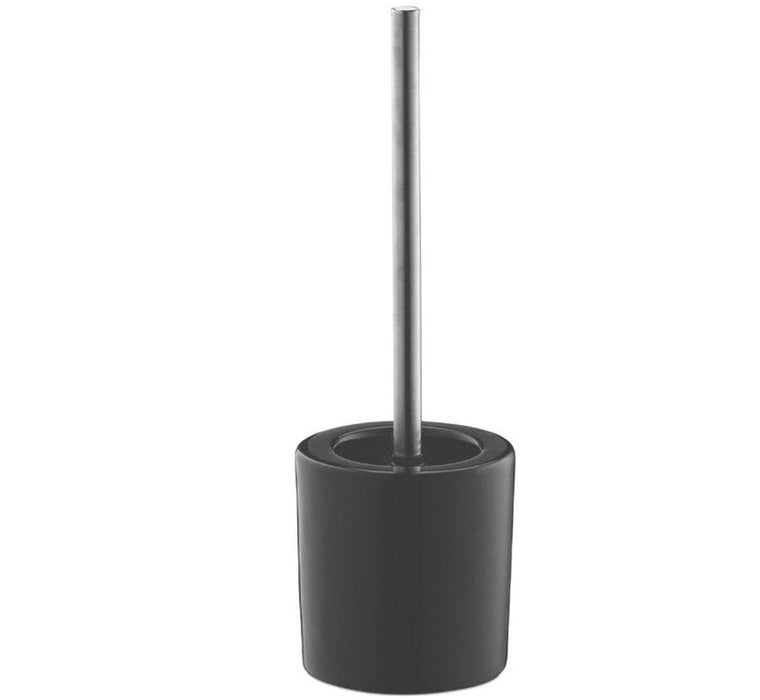 WC Borstel Keramiek met Houder - 40 cm - Zwart