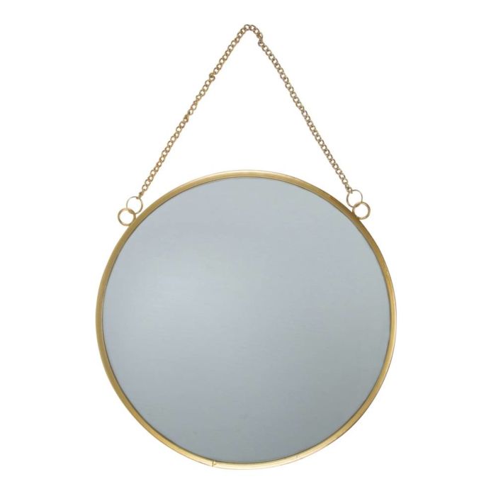 Spiegel met hangketting Goud Rond Ø 20 cm