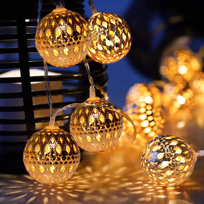 Lichtslinger Oosters 10m met 100 Warm Witte LED Lampen Marrakesh