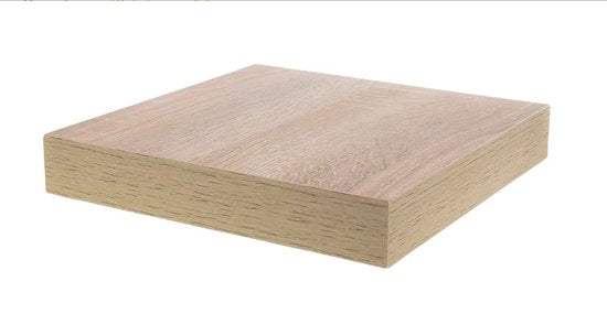 Zwevende Wandplank Hout Vierkant 23,5 x 23,5 x 4 cm