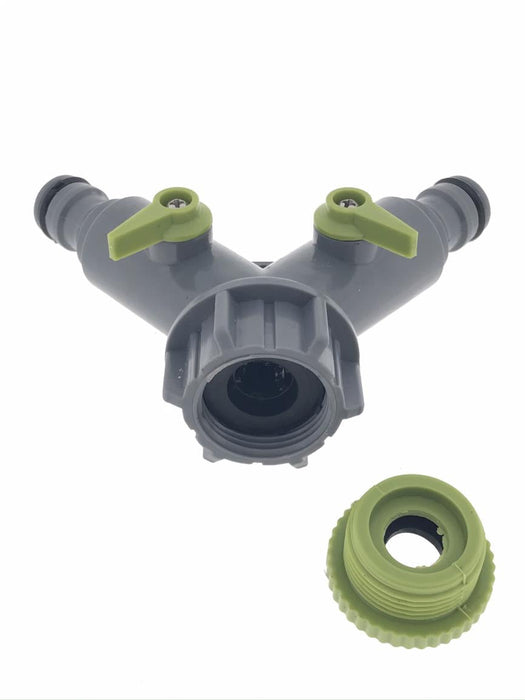 Waterverdeler 2-weg met Snelkoppeling – 1/2" & 3/4" Aansluiting