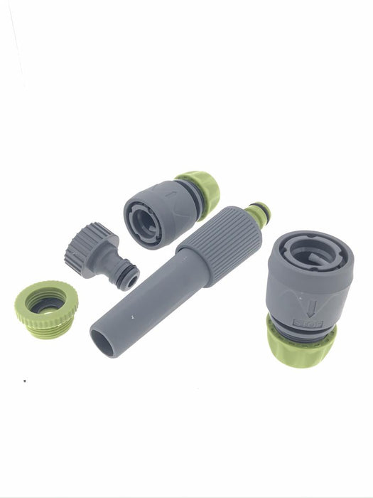 Slangkoppeling Set 4-Delig – 1/2" & 3/4" Aansluitingen | Inclusief Sproeimondstuk