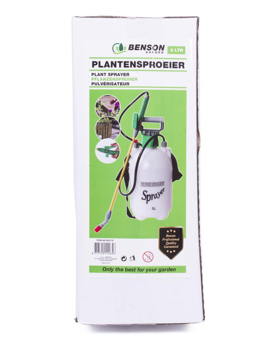 Plantensproeier 5 Liter – Hogedruk Druksproeier met Draagband & Verstelbare Sproeikop