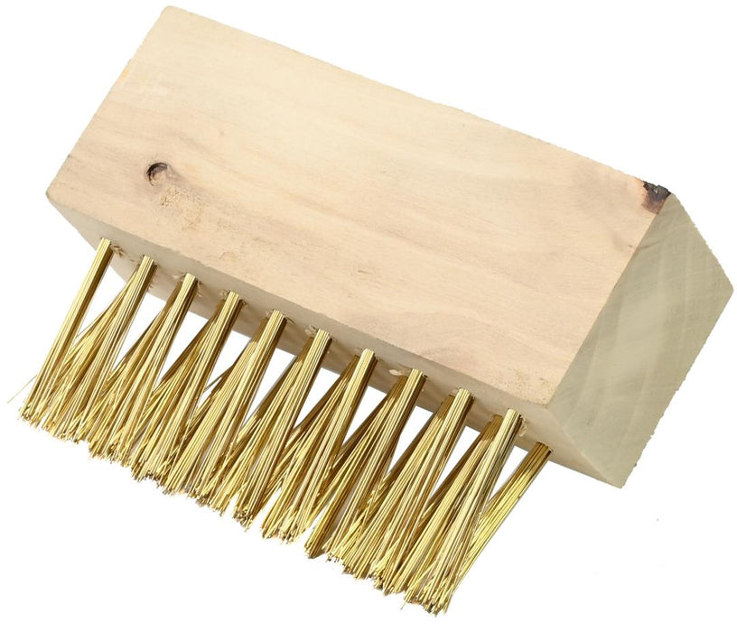 Voegenstaalborstel Hout – Voor Onkruid & Mos | Geschikt voor Bevestiging aan Steel