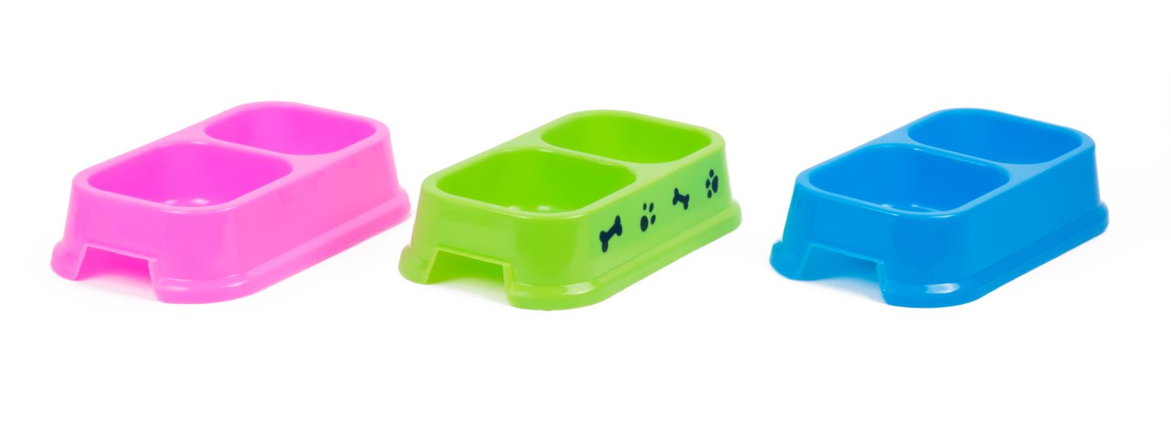 Honden/katten voerbak dubbel