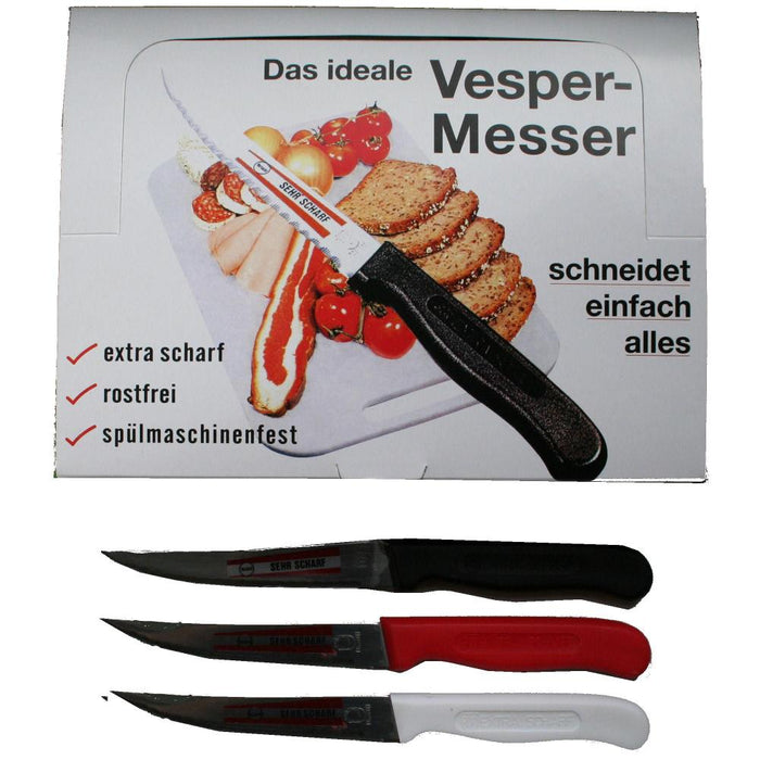 Solingen vespermes orgineel Zwart - Wit - Rood