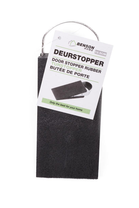 Deurstopper / Deurwig – RVS & Rubber | 12,5 cm