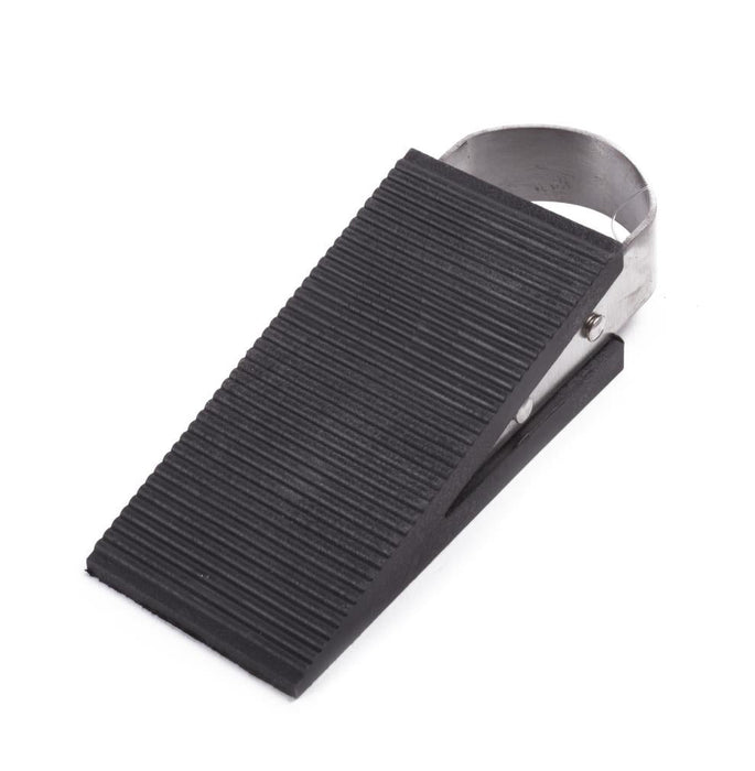 Deurstopper / Deurwig – RVS & Rubber | 12,5 cm