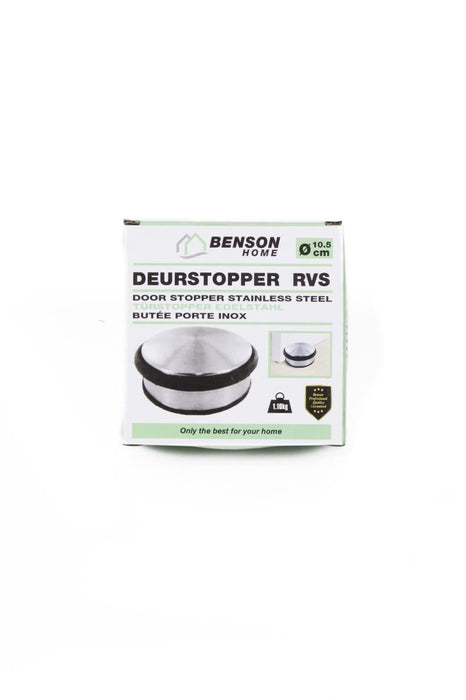 Deurstopper Ø10,5 cm RVS – Met Rubberen Ringen | 0,8 kg