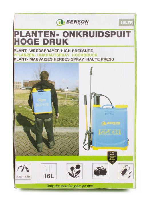 Rugspuit 16L – Hoge Druk Planten- en Onkruidspuit