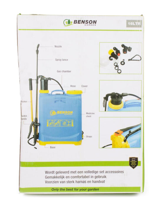 Rugspuit 16L – Hoge Druk Planten- en Onkruidspuit