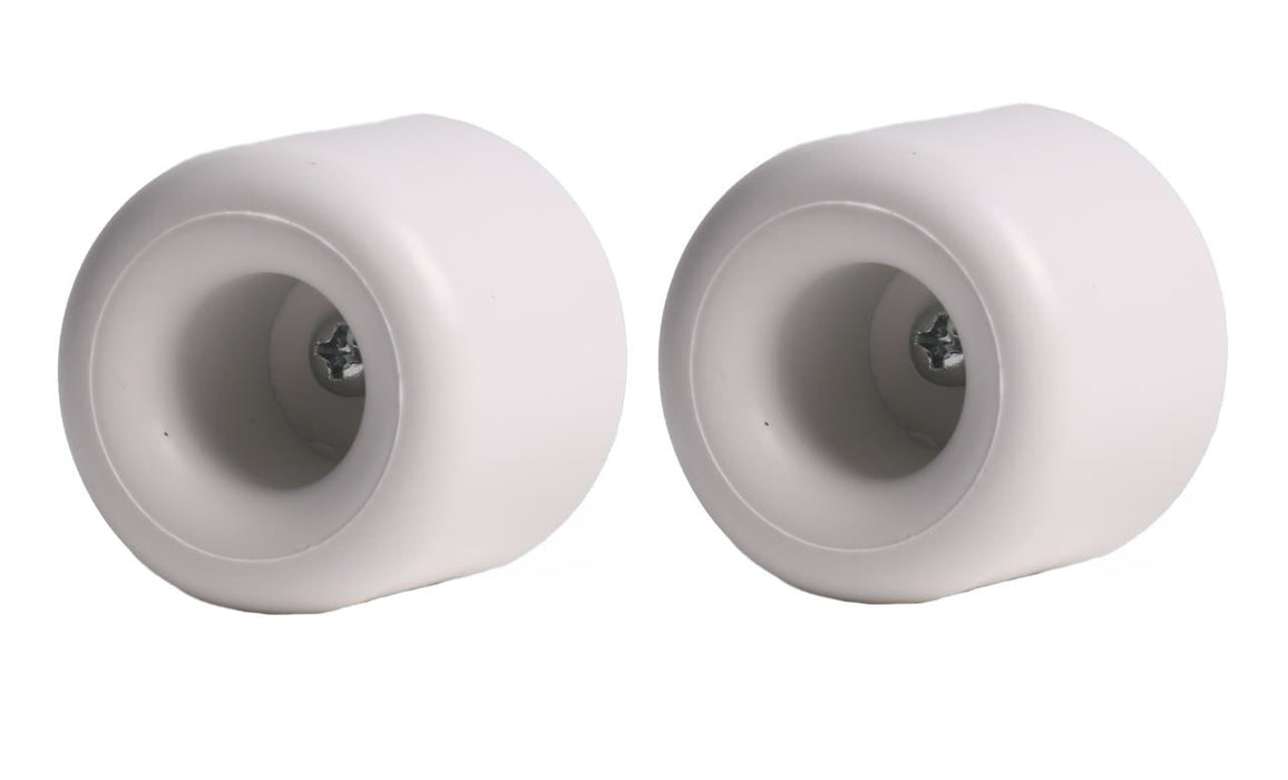 Set van 2 Deurstoppers voor Wandmontage – Wit | Ø40 × 30 mm
