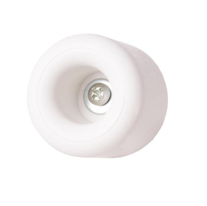 Set van 2 Deurstoppers voor Wandmontage – Wit | Ø40 × 30 mm