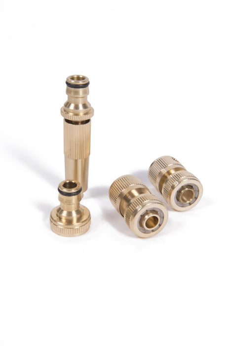 Waterkoppelset 4-delig Messing | Sproeikop & Slangkoppelingen 3/4"