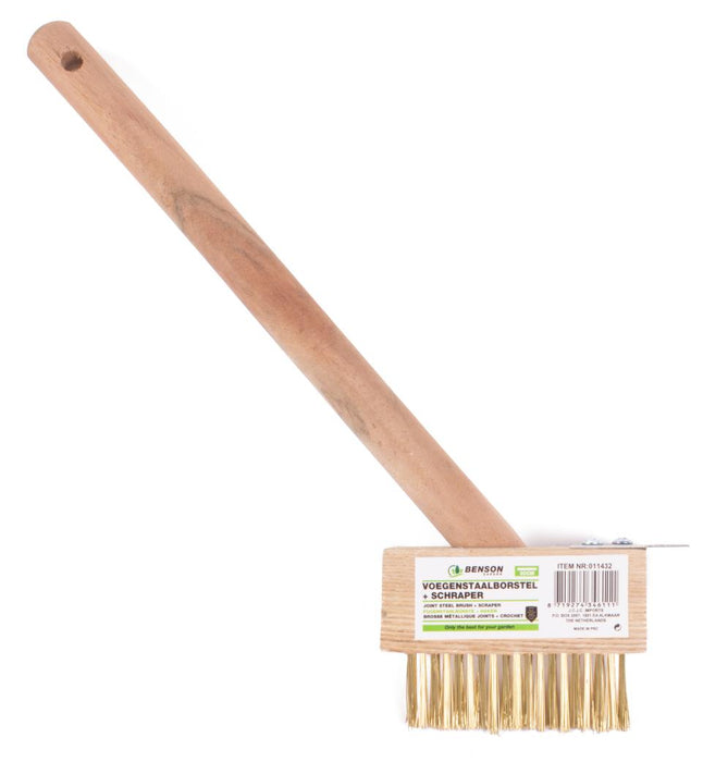 Voegenstaalborstel met Steel 30 cm – Hout & Staal | Voor Onkruid en Mosverwijdering