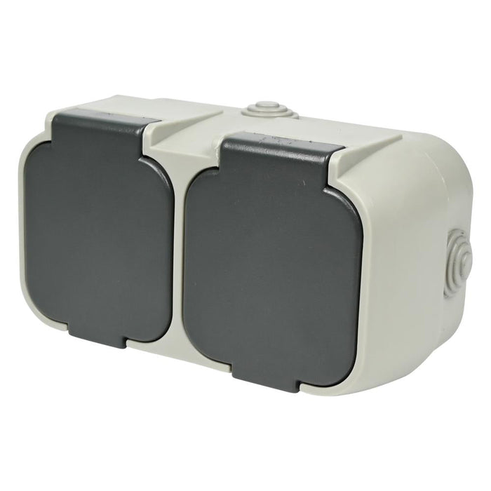 Stopcontact 2-voudig Waterdicht IP54 – 250V AC | 16A