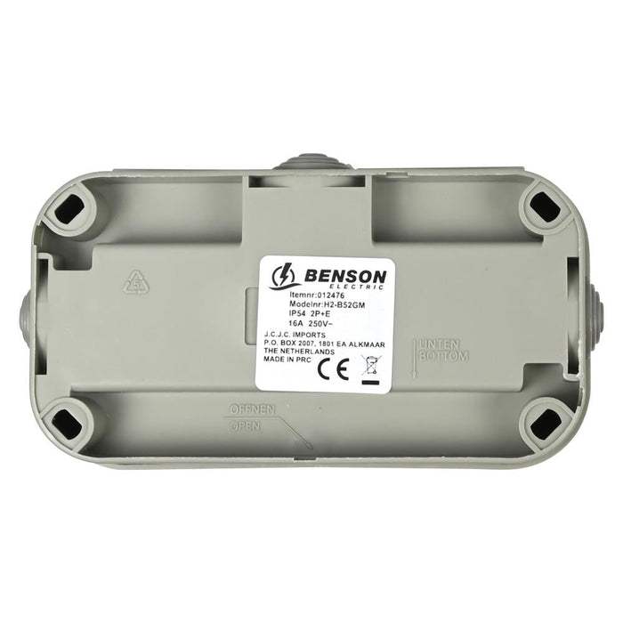 Stopcontact 2-voudig Waterdicht IP54 – 250V AC | 16A