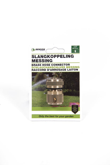 Slangkoppeling Messing 1/2" – Sterke & Lekvrije Tuinslangaansluiting