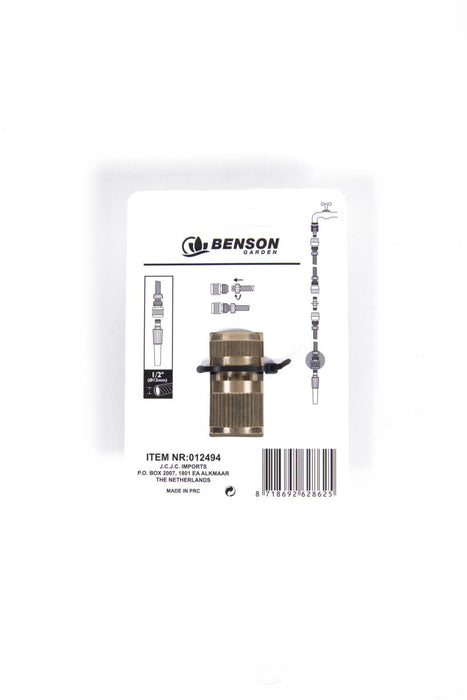 Slangkoppeling Messing 1/2" – Sterke & Lekvrije Tuinslangaansluiting