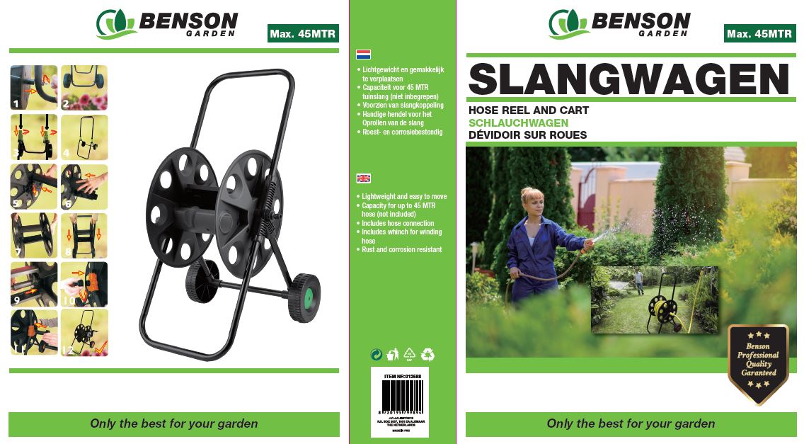 Slangwagen – Max. 45 Meter | Lichtgewicht & Makkelijk te Verplaatsen