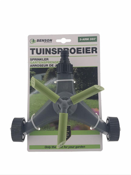Tuinsproeier 3-Arm 360° – Roterende Sproeier voor Gelijke Waterverdeling