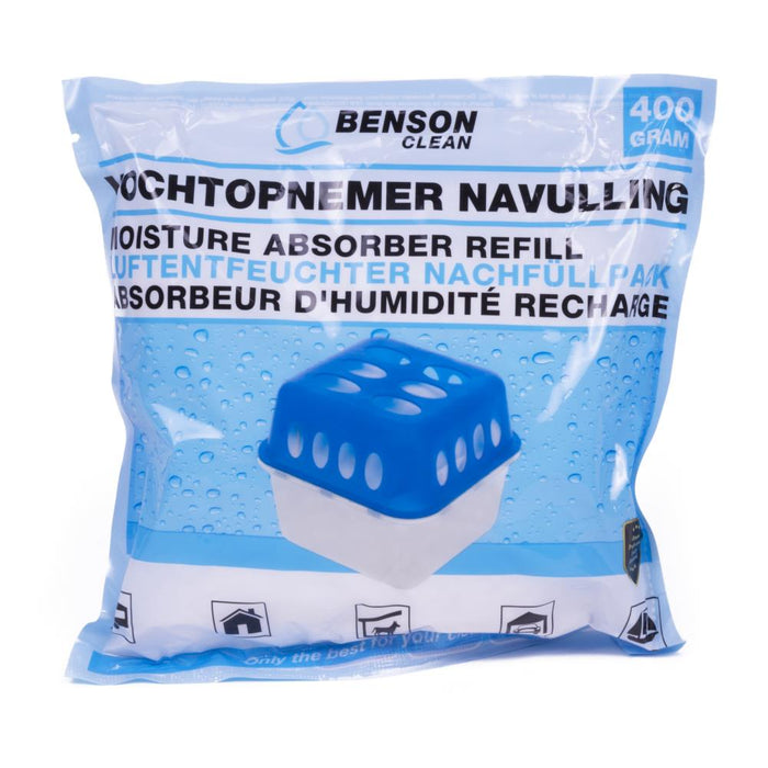 Vochtopnemer 2 x 400 g – Tegen Vocht, Schimmel & Geurtjes | Gebruiksklaar & Langdurig Effectief