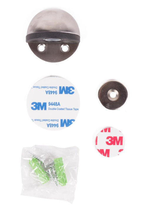 Magnetische Deurstopper – Geborsteld RVS | Inclusief Schroeven & Tape