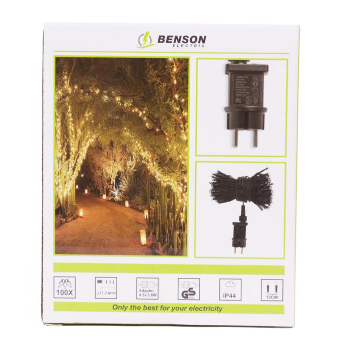 LED deco lichtsnoer wit 100 LED 11.2 mtr