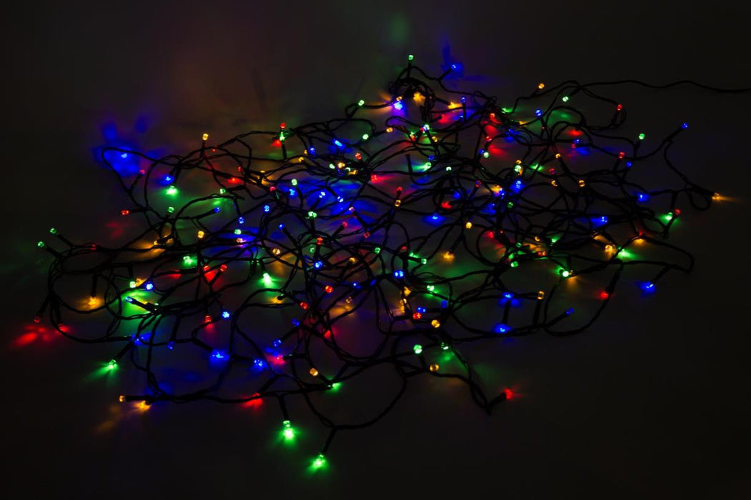 LED diamant lichtsnoer kleur 200 LED 24 mtr IP44