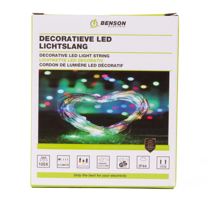 LED deco lichtslang kleur 100 LED 13 mtr IP44