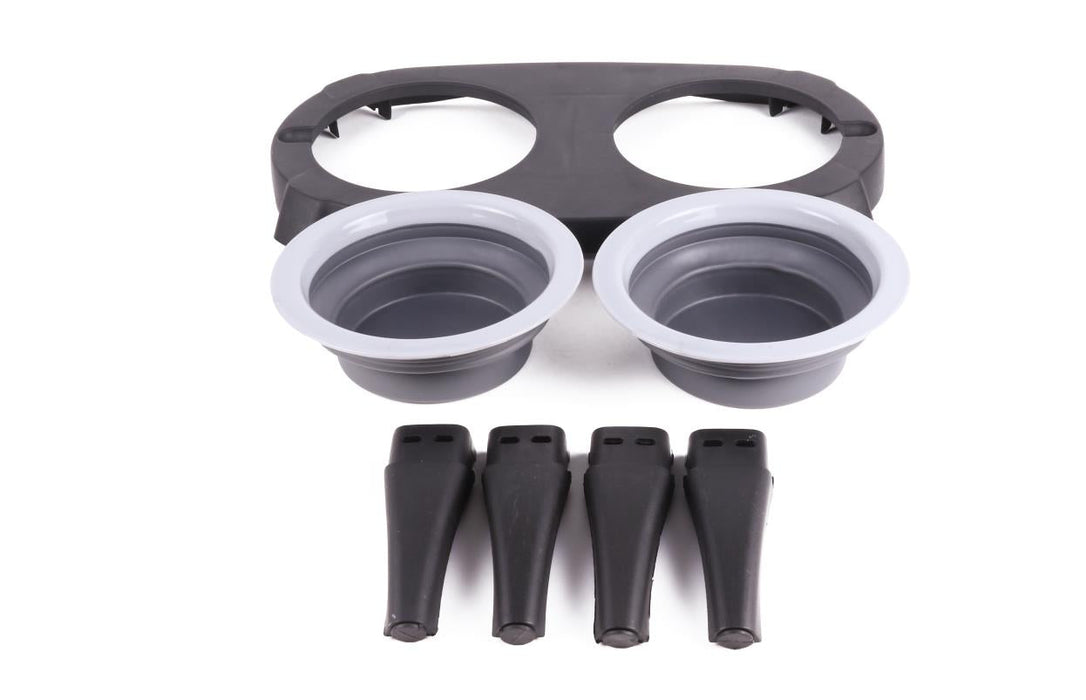 Dierenvoerbakken opvouwbaar in houder