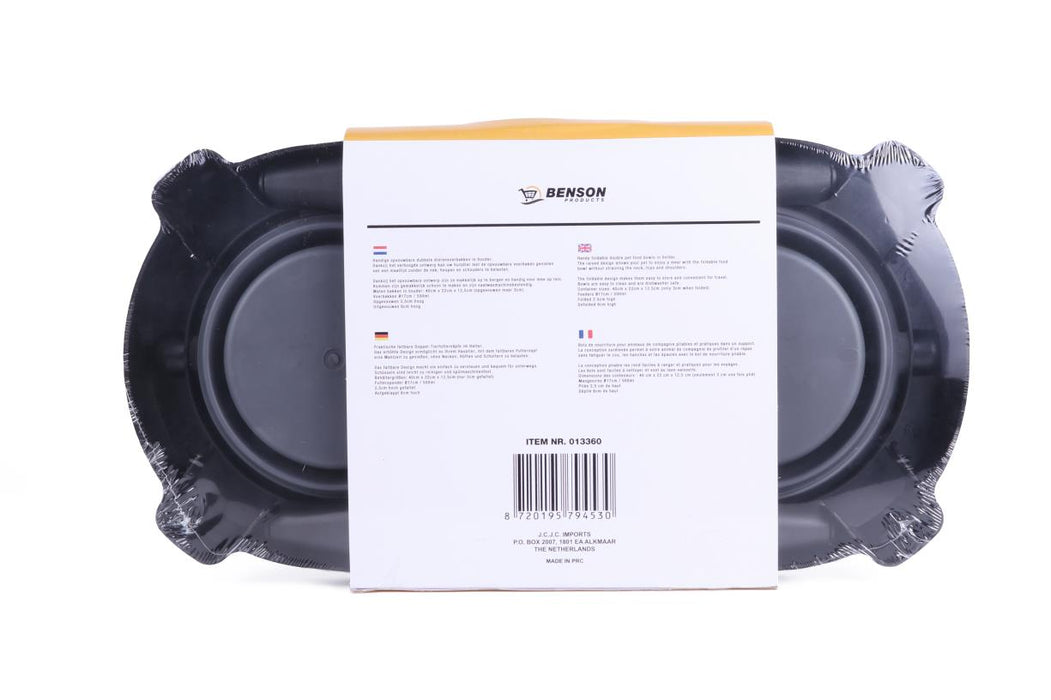 Dierenvoerbakken opvouwbaar in houder