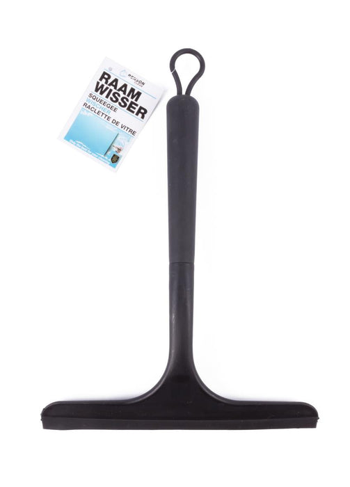 Raamwisser Zwart – 28 cm | Stijlvolle Douche- & Tegelwisser met Ophanglus