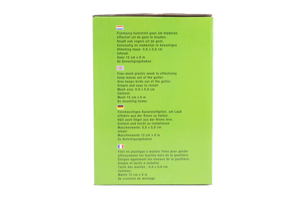 Bladvanger 6 m x 15 cm – Fijnmazig Kunststof Gaas met Bevestigingshaken | Tegen Bladeren & Vogels