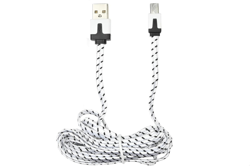 USB micro USB kabel 2 mtr nylon