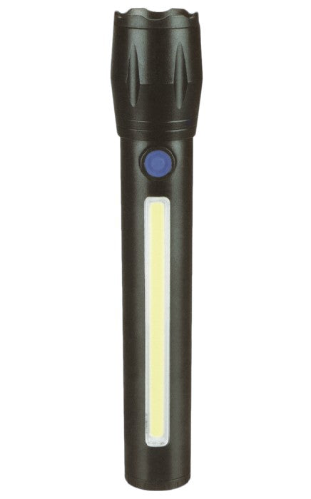 Zaklamp tactical LED + COB oplaadbaar 166 mm