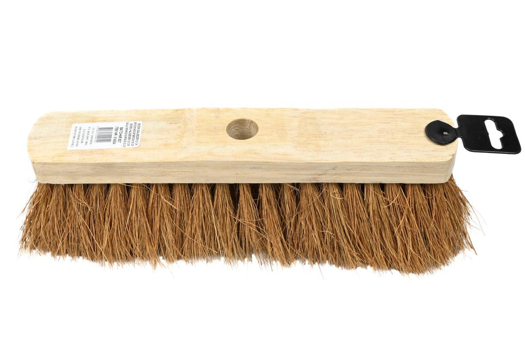 Zaalbezem Hout met Kokos 30 cm – Voor Grote Ruimtes | Zonder Steel