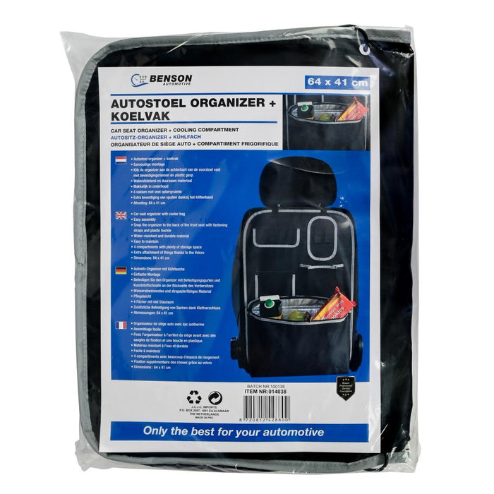 Autostoel organizer + koelvak 64 x 41 cm