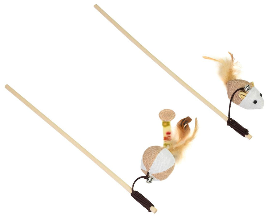 Kattenspeelgoed hengel 2 Stuks
