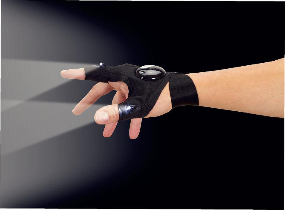 LED Zaklamp Handschoen – Met 2 LED Lampjes | Universele Maat