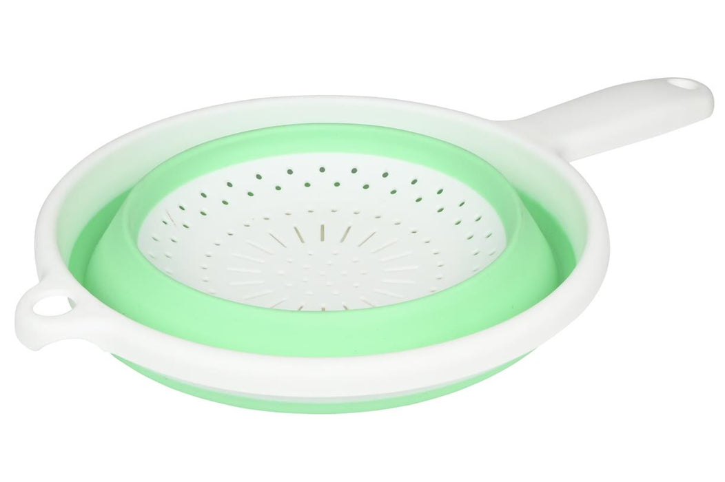 Vergiet opvouwbaar rond met handvat groen