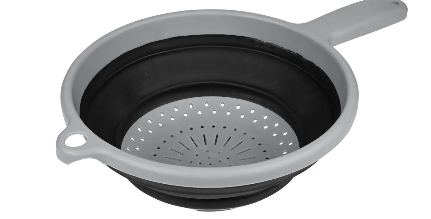 Vergiet opvouwbaar rond met handvat zwart