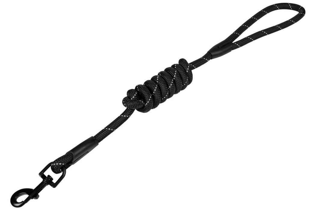 Hondenriem rond 12 mm x 150 cm zwart reflecterend