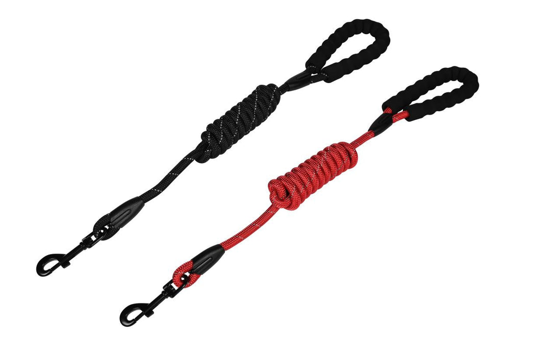 Hondenriem rond comfort 12 mm x 200 cm reflecterend mix