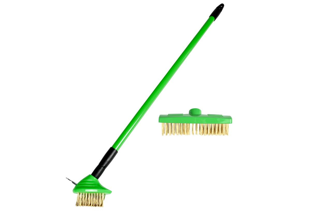 Onkruidborstel Set met Telescopische Steel – 80–140 cm | Inclusief Voegenborstel & Schraper